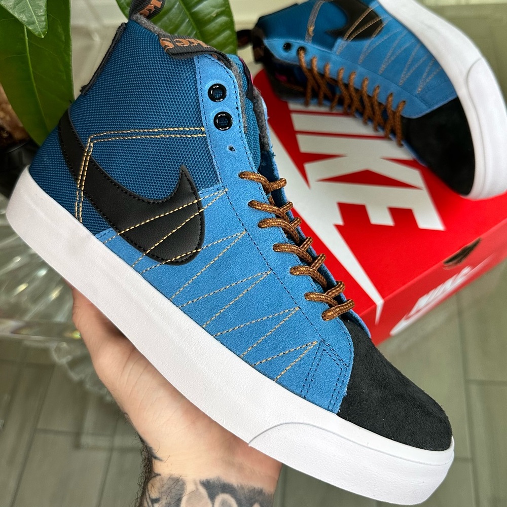NEW NIKE SB BLAZER MID BLUE PREMIUM